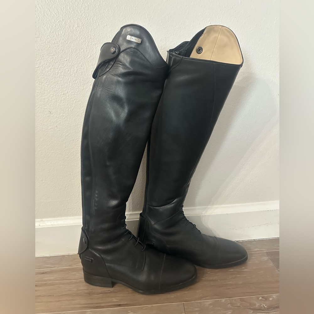 Ariat Divino Italian Calfskin Tall Riding Equestrian Boots 9 XSlim Calf Tall